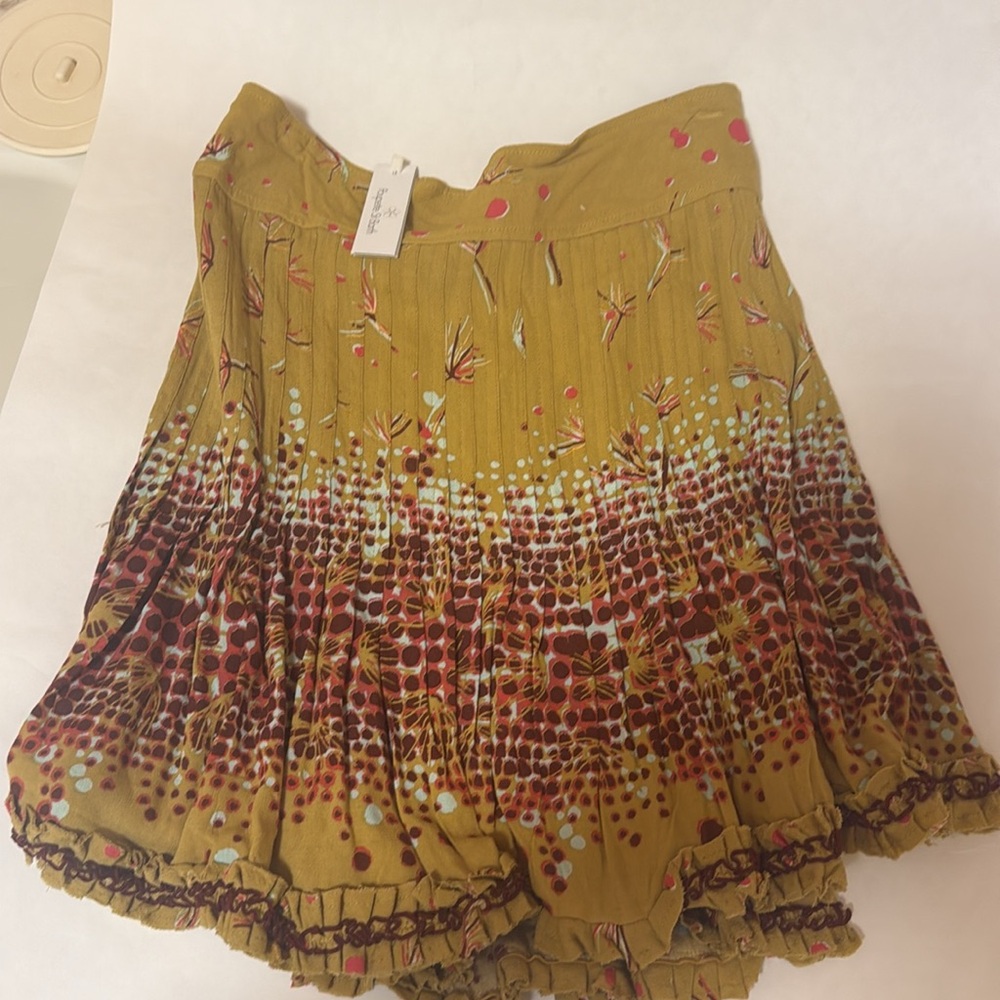 Poupette St. Barth Gold and Red Bubble Mini Skirt - Picture 8 of 8
